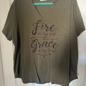 Olive Green Graphic Tee